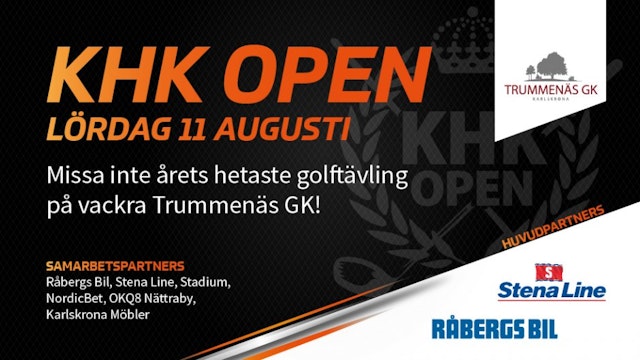 Karlskrona HK: Snart smäller det - KHK Open 2018!