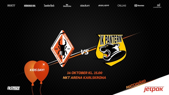 Karlskrona HK: Hemmamatch den 14 oktober mellan Karlskrona HK och IK Pantern - Kids Day!