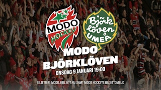 MODO Hockey tar emot Björklöven på onsdag kväll den 9 januari