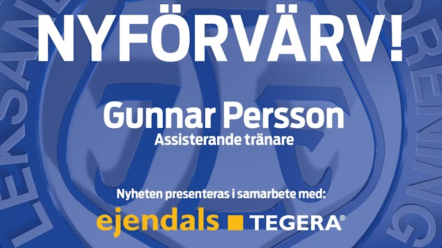 Leksands IF: Gunnar Persson ny assisterande tränare i LIF