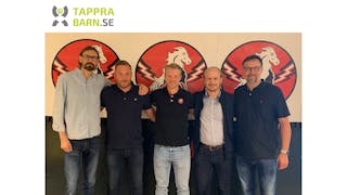 Fredrik Ström Tappra Barn, Fredrik Nilsson Marknad Vita Hästen, Jesper Samuelsson Kapten Vita Hästen, Dan Björkman Kanslichef Vita Hästen, Niklas Lillman Tappra Barn