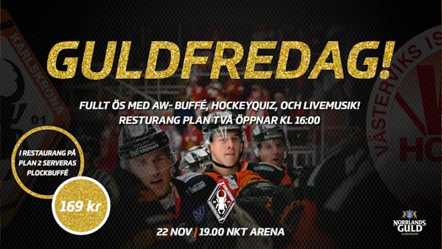Karlskrona HK: Välkomna på guldfredag– fullt ös med AW-buffé, hockeyquiz och livemusik!