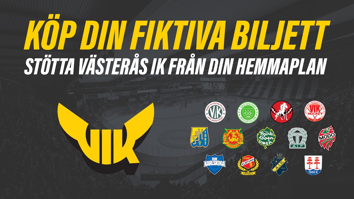Västerås IK: Nu kan du köpa en fiktiv stödbiljett till kvällens match!