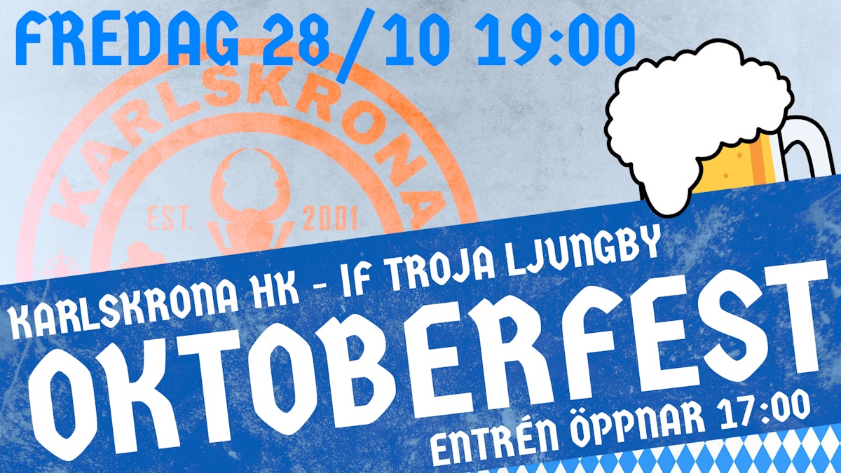 Oktoberfest när IF Troja-Ljungby gästar NKT Arena Karlskrona