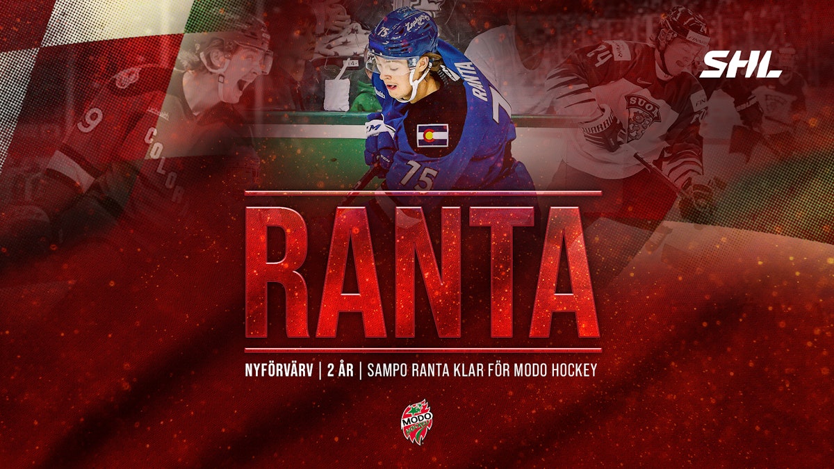 Sampo Ranta ny forward i MoDo Hockey!