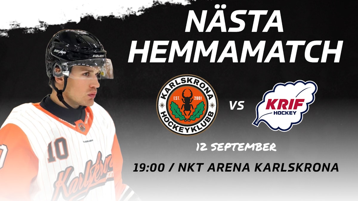 Träningsmatch i NKT Arena Karlskrona (OBS! Ny starttid)